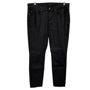Eileen Fisher Shiny Faux Leather Jeans Black Size 14 / 32" Waist